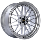 Silver multi-spoke BBS LM wheel with PFS clip required and diamond cut lip