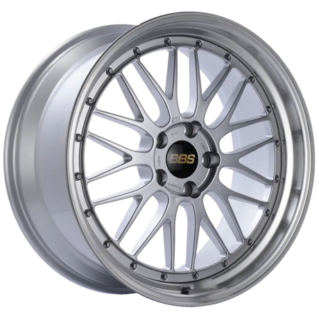 Silver multi-spoke BBS LM wheel with PFS clip required and diamond cut lip