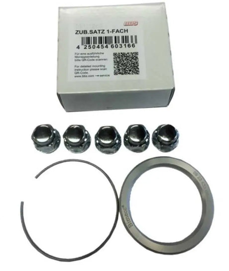 BBS BBS PFS KIT - Subaru 5x114.3 - Includes 82mm OD - 56mm ID Ring / 82mm Clip / Lug Nuts