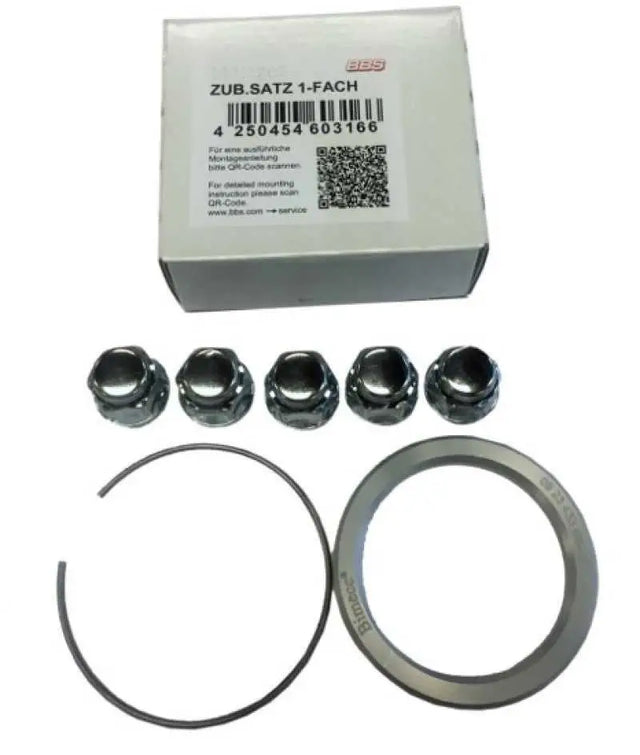 BBS BBS PFS KIT - Subaru 5x114.3 - Includes 82mm OD - 56mm ID Ring / 82mm Clip / Lug Nuts