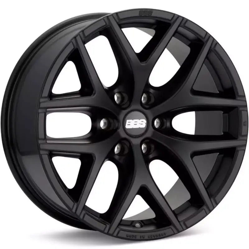 Black alloy wheel showcasing the BBS TL-A 20x9 satin black wheel design