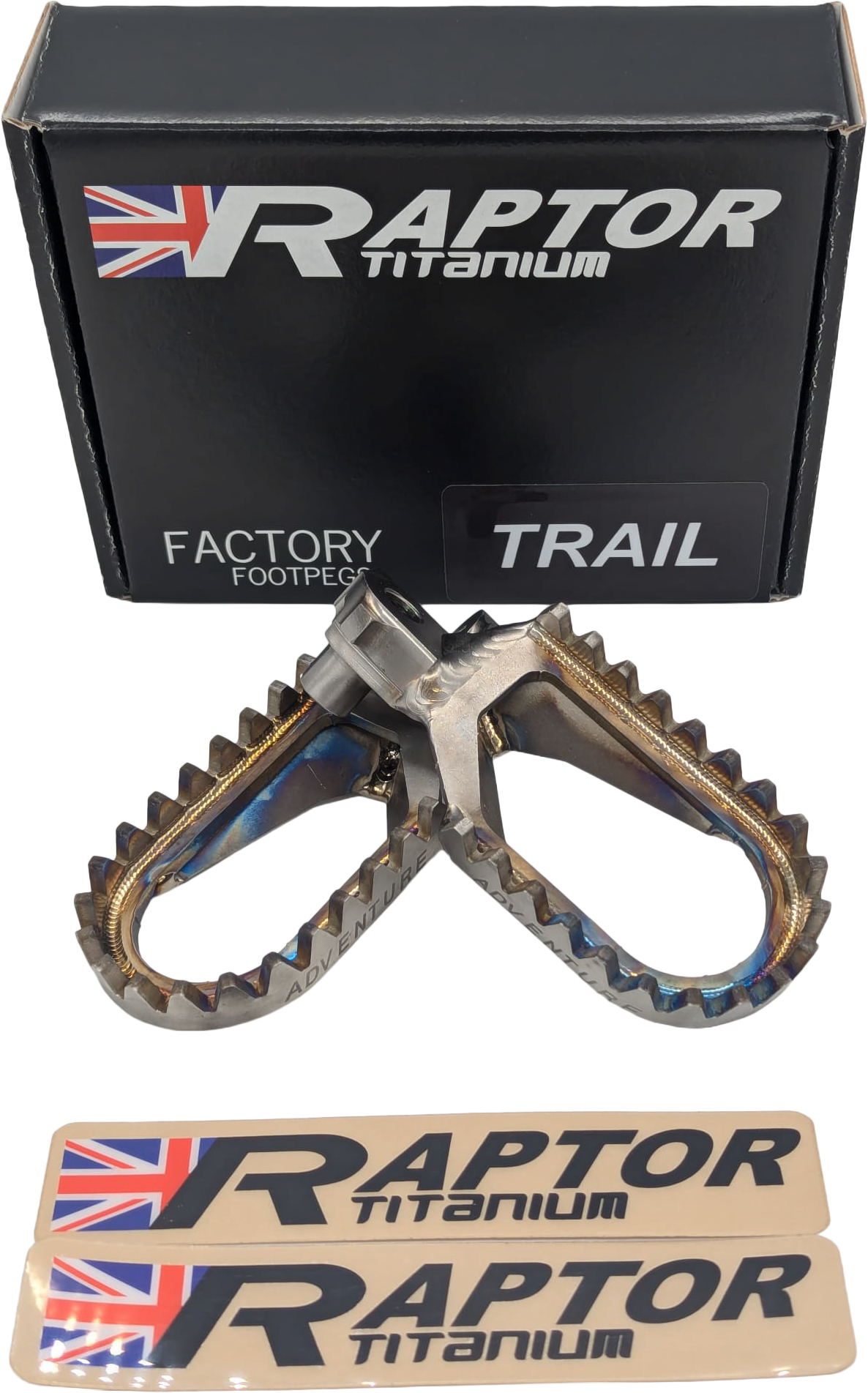 Raptor Titanium Footpegs Foot Controls ADV003 - Titanium Pegs Adv PR