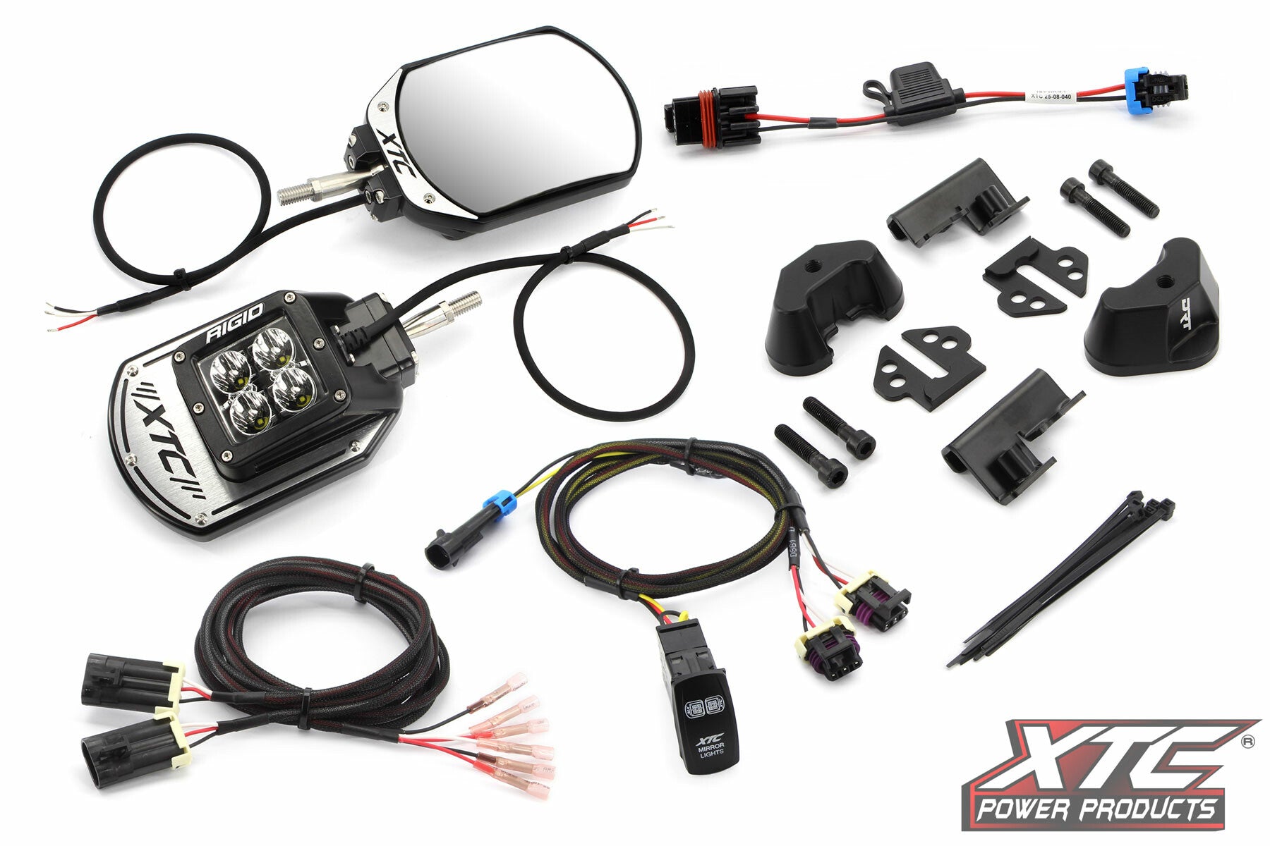 XTC Power Products XTC SIX12 Mirrors Vehicle Kits SIX12-A-Xped - Mirror Side View Kit Lit