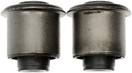 Two cylindrical metal and rubber bushings for BC69116 Dorman Bushing replacement