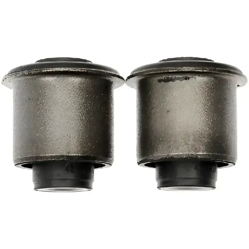 Two cylindrical metal and rubber bushings for BC69116 Dorman Bushing replacement