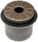 Cylindrical metal bushing with rubber and patterned metal top for BC91189 Dorman Bushing