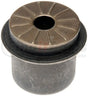 Cylindrical metal bushing with rubber and patterned metal top for BC91189 Dorman Bushing