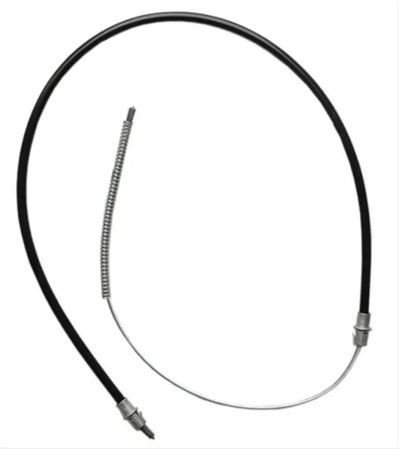 Black cased BC93259 Raybestos Parking Brake Cable with exposed wire and spring