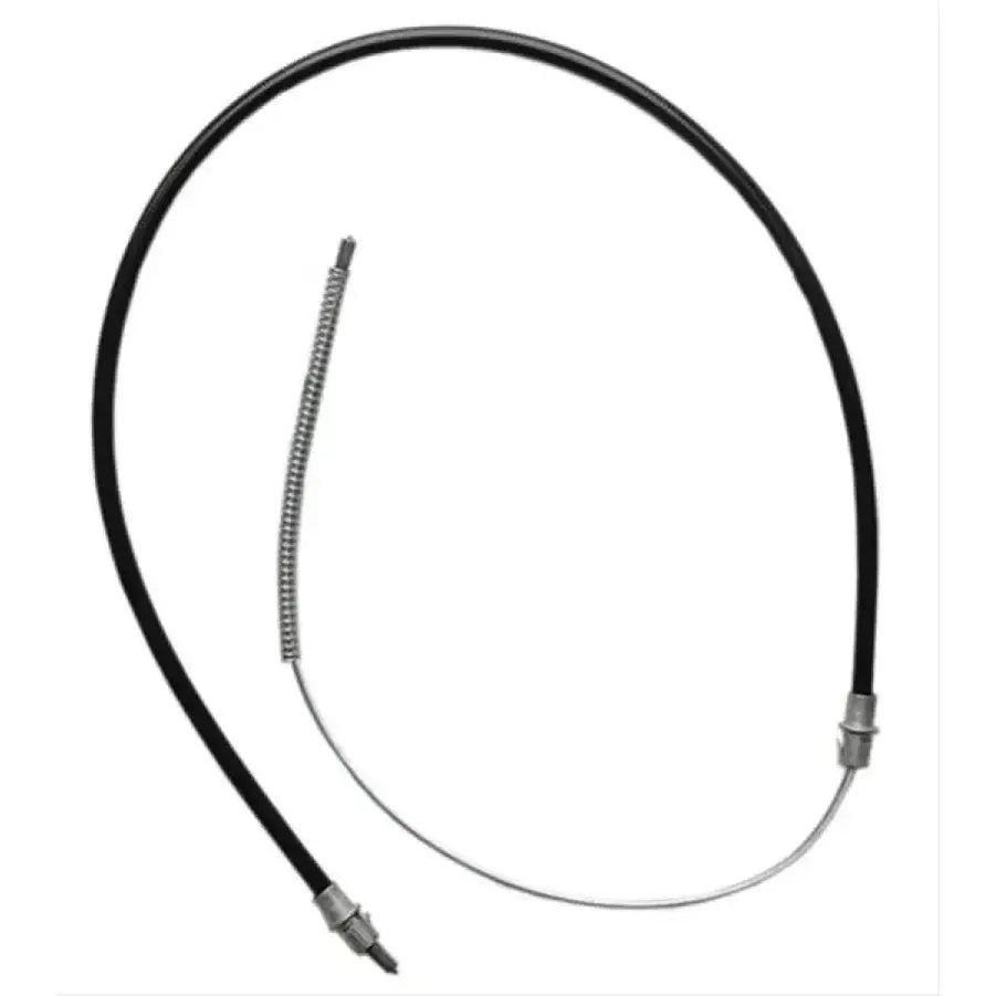 Black cased BC93259 Raybestos Parking Brake Cable with exposed wire and spring