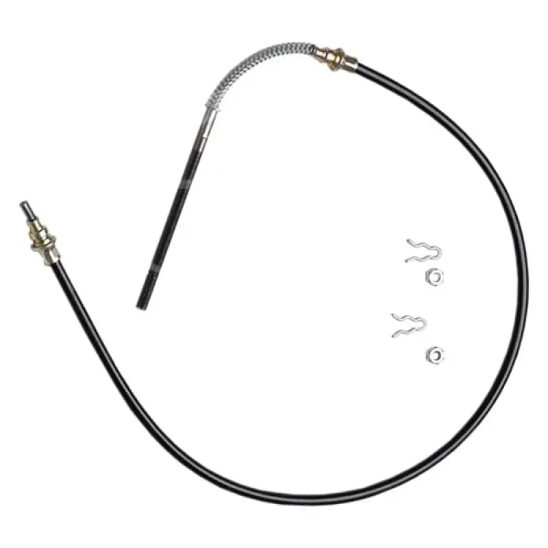 Black parking brake cable with hardware for BC93336 Raybestos Hardware Hydraulics system