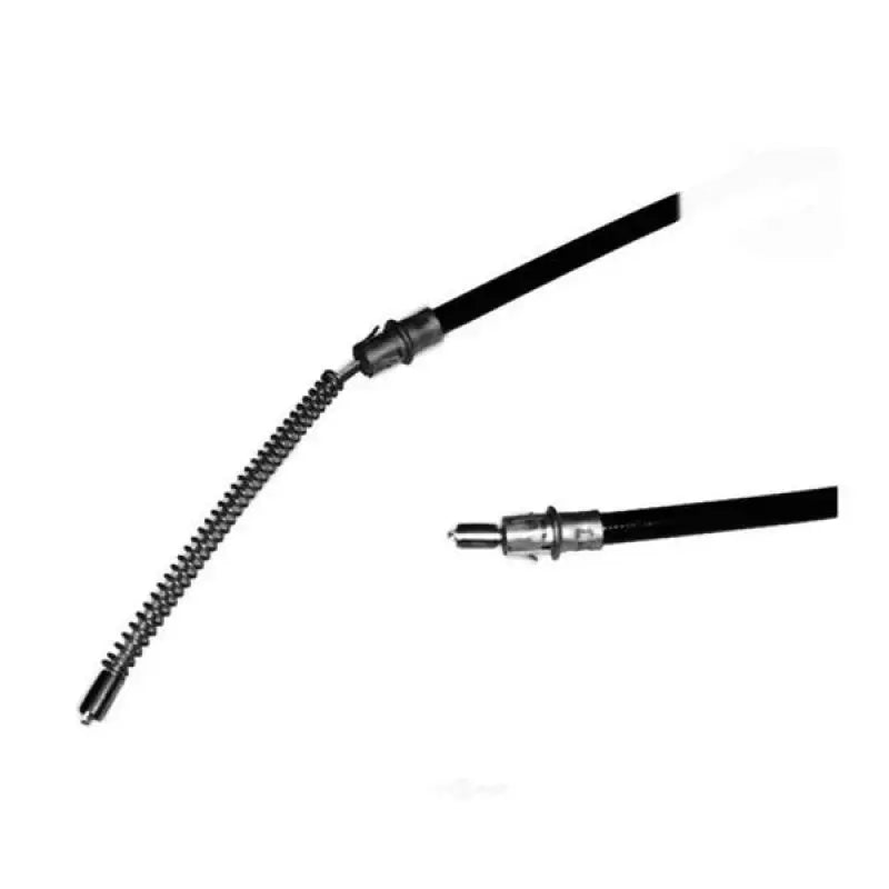 Flexible black BC94576 Raybestos Brake cable with coiled metal end for easy installation