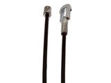 Black parking brake cable with metal ends for BC97600 Raybestos parking brake system