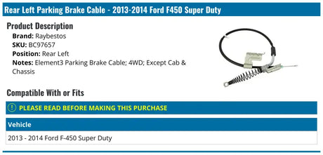 BC97657 Raybestos Brake Cable - Parking