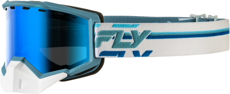 Focus Snow Goggle Whte/Blue W/Blue Mirror/Blue Lens