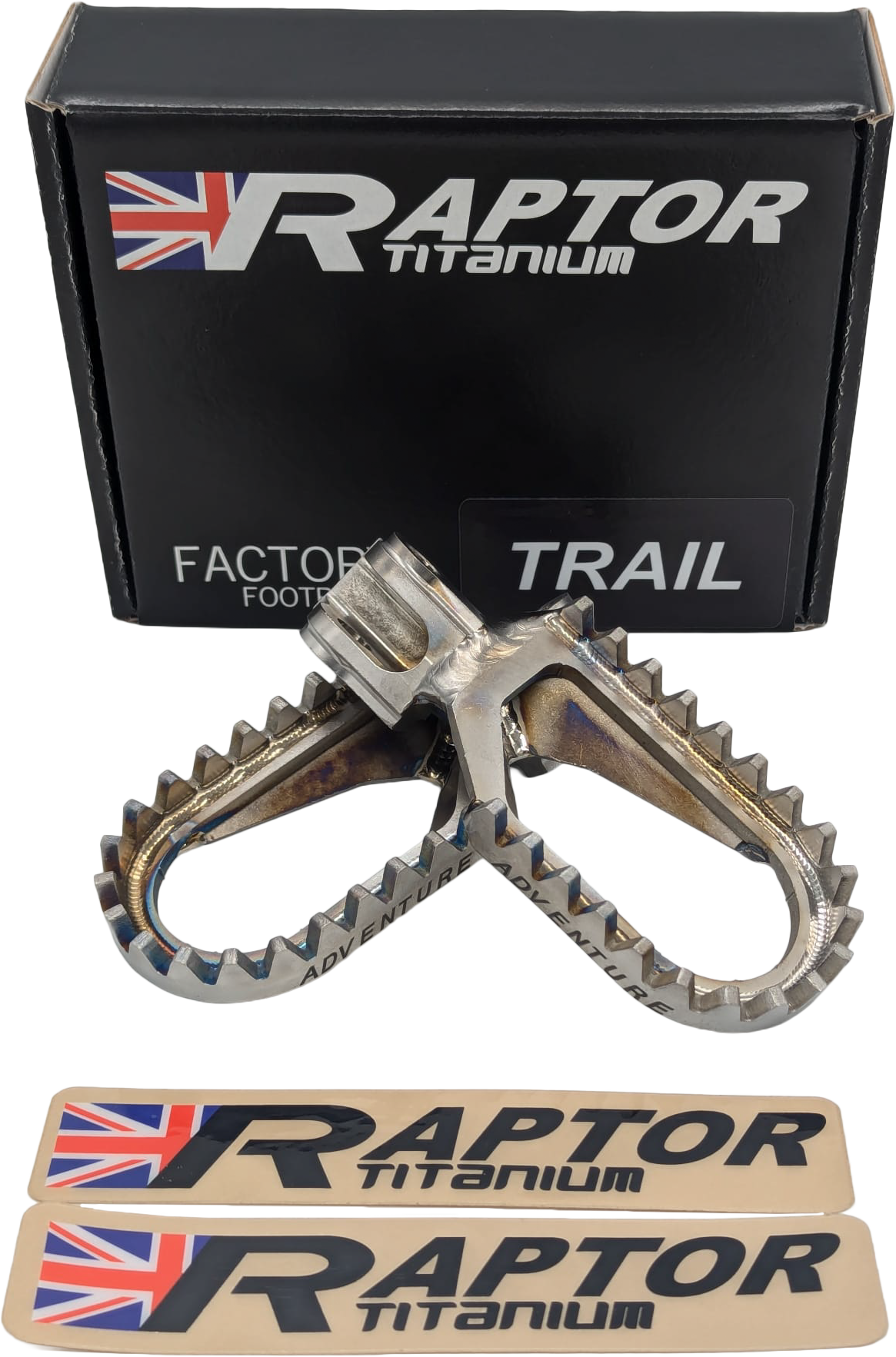 Raptor Titanium Footpegs Foot Controls ADV001 - Titanium Pegs Adv PR