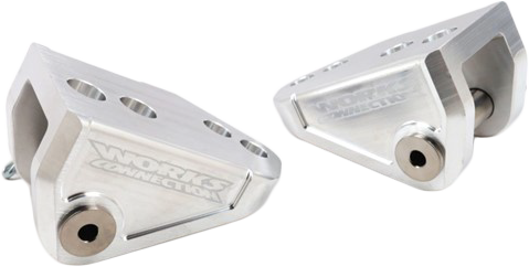 Works Offset Footpeg Mounts Foot Controls 20-525 - Peg Mount Aluminum KX250 450