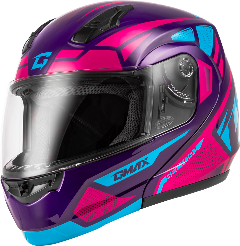 M1043986 Gmax Md-04 Sector Helmet Violet/Pink Lg