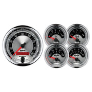 AutoMeter 1202 Autometer American Muscle Kit Box - Elec Speedo/Elec Oil Pressure/Water Temp/Volt/Fuel Level - 1202