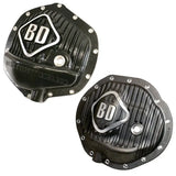 Black differential covers with silver logos from BD Diesel differential cover pack for Dodge 2500 and 3500