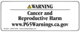 Warning label about cancer and reproductive harm on BD Diesel differential cover pack for Dodge 2500/3500