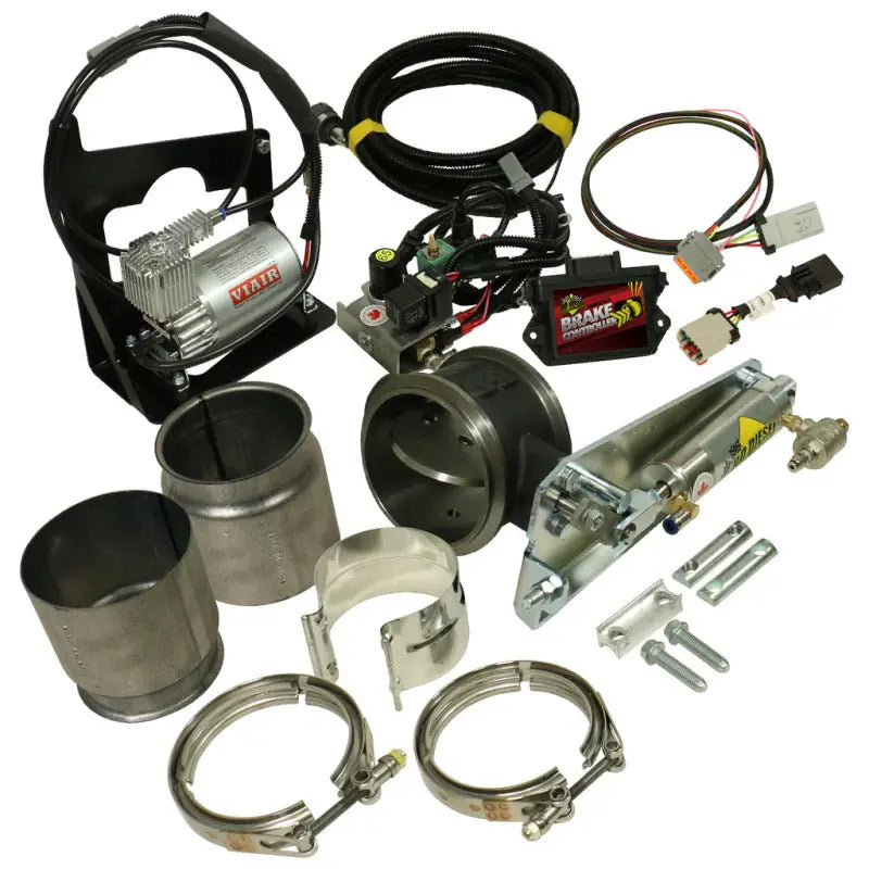 BD Diesel Exhaust Brake - 07.5-12 Dodge 6.7L Remote Mount 4in Exhaust Brake w/o VGT Turbo - 1027344