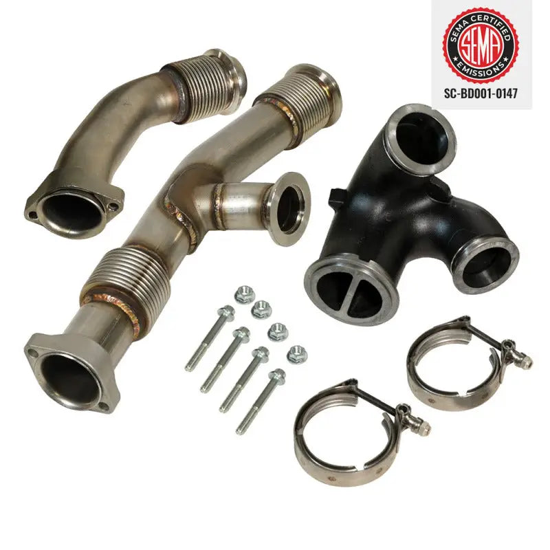 BD Diesel 1043917 BD Diesel UpPipe Kit - Ford 03-04.5 6.0L Powerstroke w/EGR Connector - 1043917