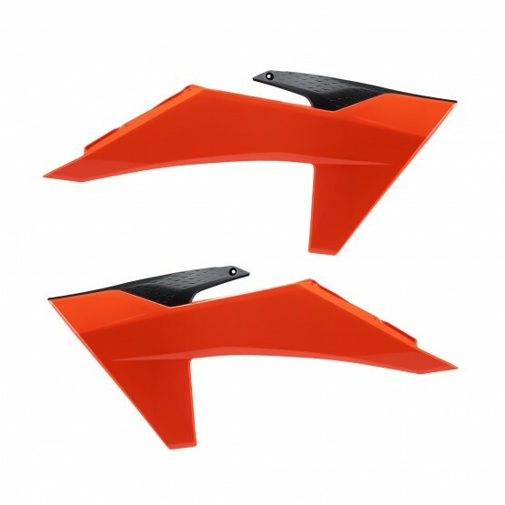 Polisport Radiator Shroud 8478000001 - Black Orange Scoops 25