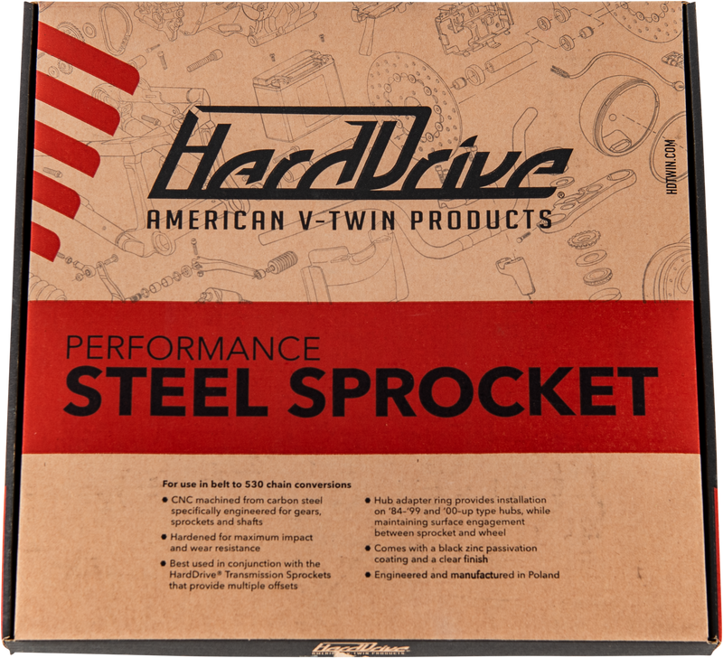 Harddrive Rear Steel Sprocket RFE-7080_WPS:51-Black - 51T Flat 84-22 RFE-7080_WPS:51-BLK