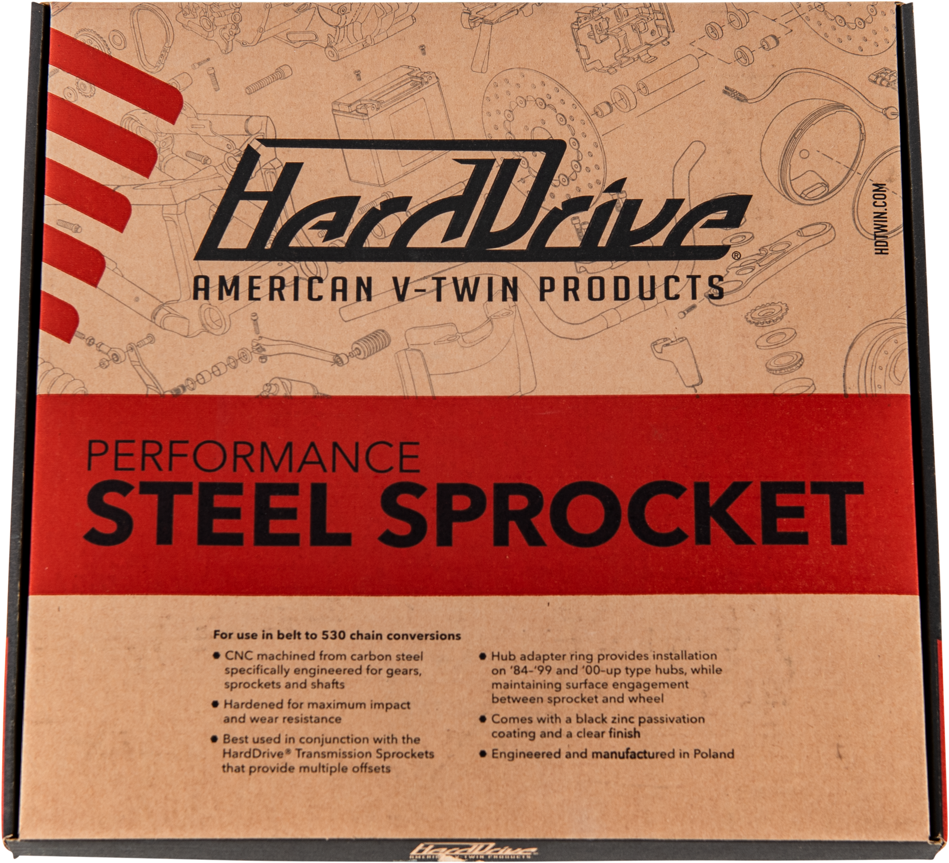 Harddrive Rear Steel Sprocket RFE-7080_WPS:51-Black - 51T Flat 84-22 RFE-7080_WPS:51-BLK