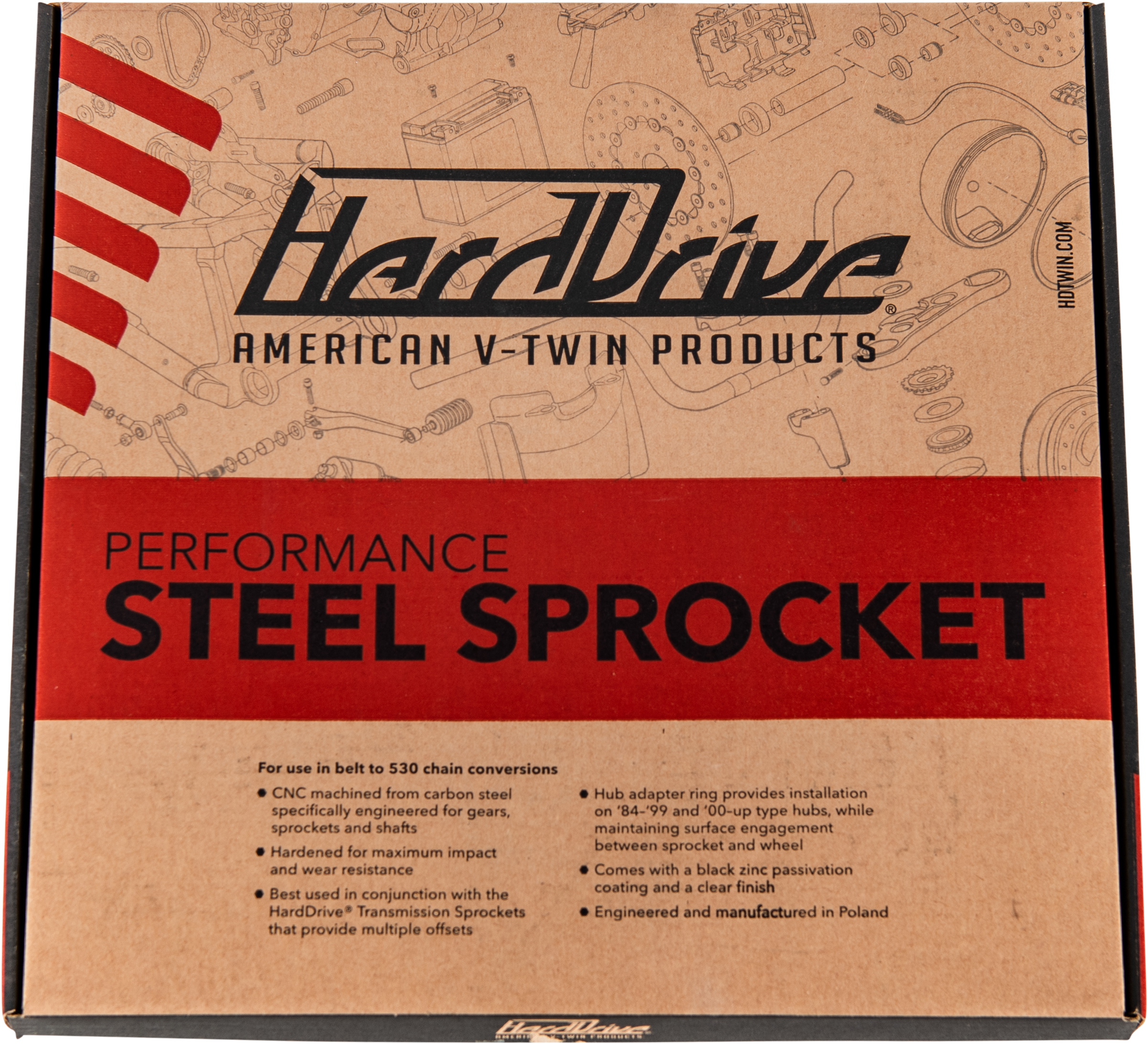 Harddrive Rear Steel Sprocket RFE-7080_WPS:51-Black - 51T Flat 84-22 RFE-7080_WPS:51-BLK