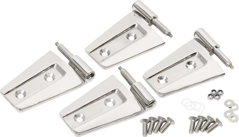 Kentrol 30575 Kentrol 07-18 Jeep Wrangler JK Door Hinge Set 4 Pieces 2 Door - Polished Silver