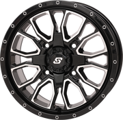 Fusion Dd Wheel  15x7 5+2 4/137 & 4/156 Gloss Blk/Mach