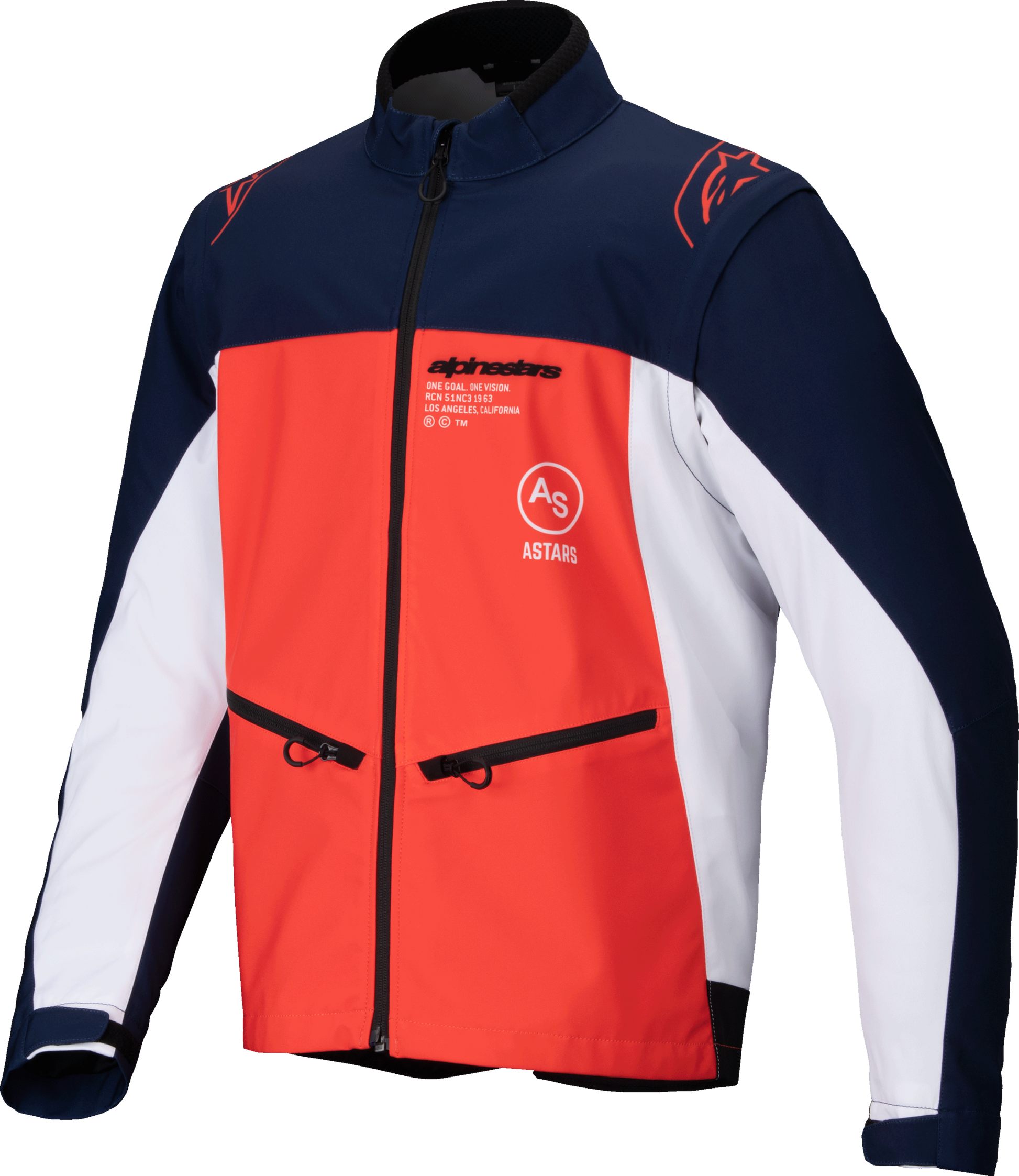 Lite Dura Softshell Jacket Navy/Hot Orange/White Xl