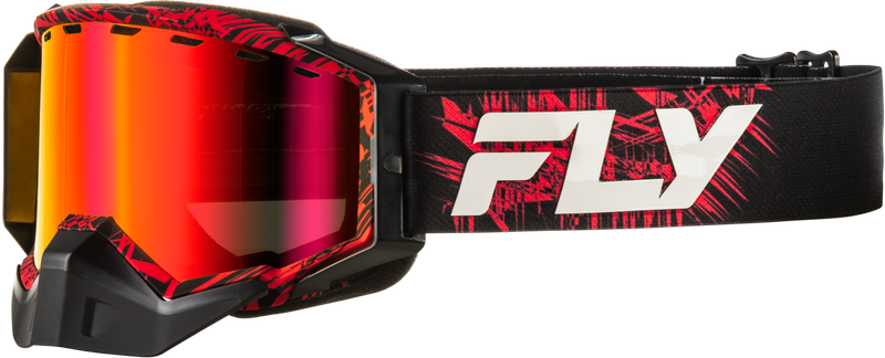 Zone Snow Goggle Red/Blk W/Red Mirror/Amber Lens