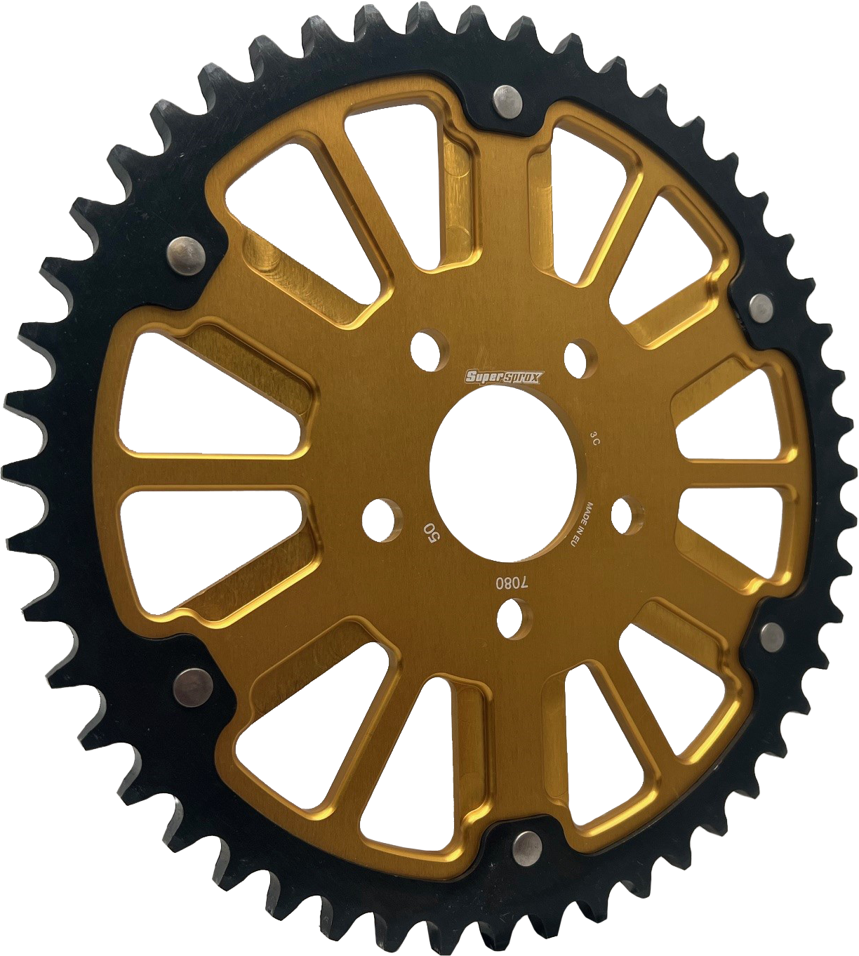 Supersprox Stealth 51T Rear Sprockets RST-7080:51-Gold - Gold Black Sprocket Alum Car Steel Teeth RST-7080:51-GLD