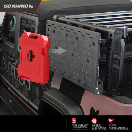 Bed Cargo Rack Side Rail Panel Mounts To Overland Xtreme Racks; Fold Down; 200 Pound Capacity; Black; Steel - Truck &