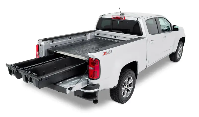 White pickup truck with Bed Drawer 2000 Pound Load Capacity for tough storage needs