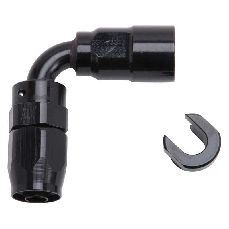 Russell 611223 Russell Performance 3/8in SAE Quick Disc Female to -6 Hose Black 90 Degree Hose End - 611223