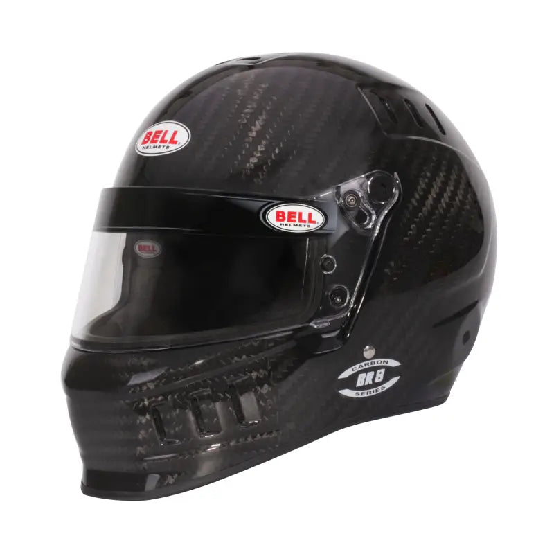 Black carbon fiber racing helmet Bell BR8 Air Carbon size 59 for top safety and style