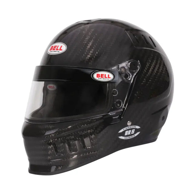 Black carbon fiber racing helmet Bell BR8 Air Carbon size 59 for top safety and style