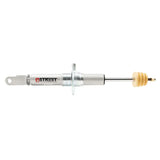 Silver shock absorber with yellow bump stop for classic 4WD street performance upgrade