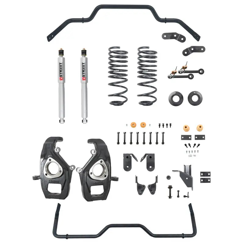 Car suspension kit featuring lowering kit and street performance shocks for 2WD/4WD Ram 1500