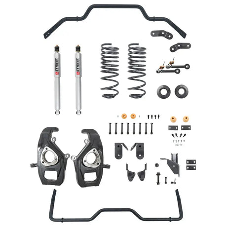 Car suspension kit featuring lowering kit and street performance shocks for 2WD/4WD Ram 1500
