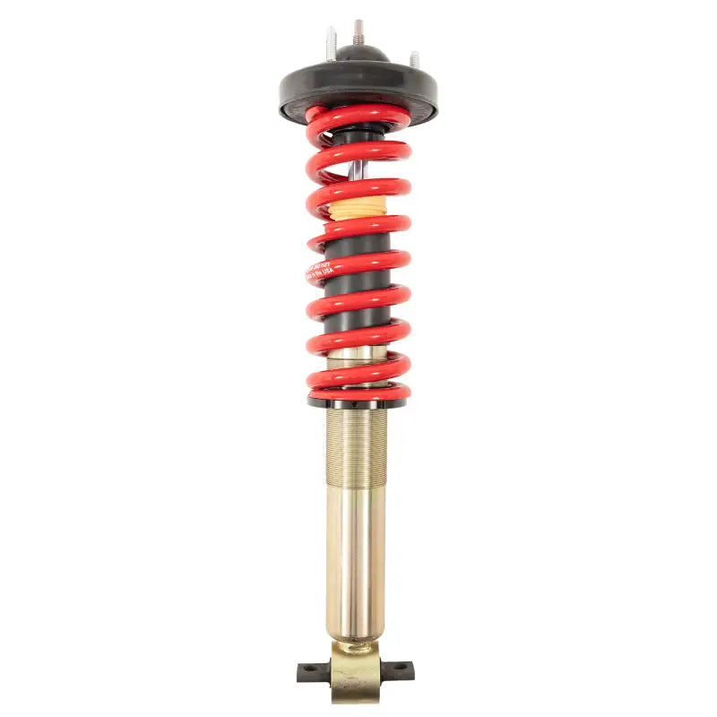 Red coilover suspension from Belltech leveling coilover kit for Ford F-150