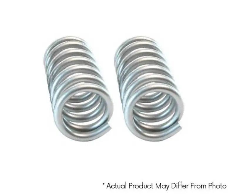 Two silver Belltech coil springs for Toyota Tundra 2007+ upgrade or replacement