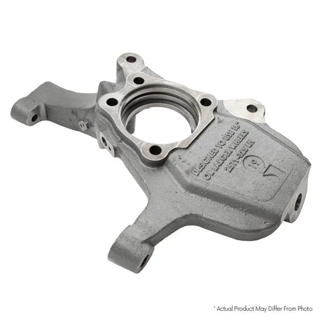 Gray metal steering knuckle from Belltech Drop Spindle Set for Ford F-150 97-03