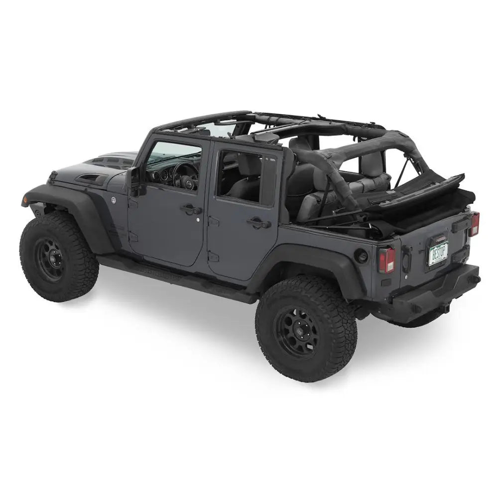 Bestop Limited Lifetime Warranty Soft Top 54423-17 - Jeep Branded Trektop JK