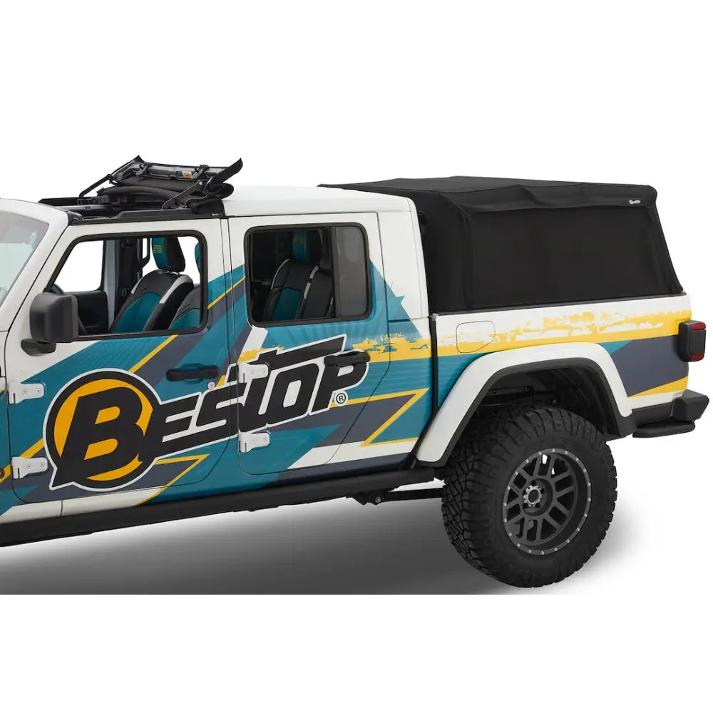 Bestop Fully Integrated Bow System Truck Cap 77326-17 - Black Supertop- Bed Top