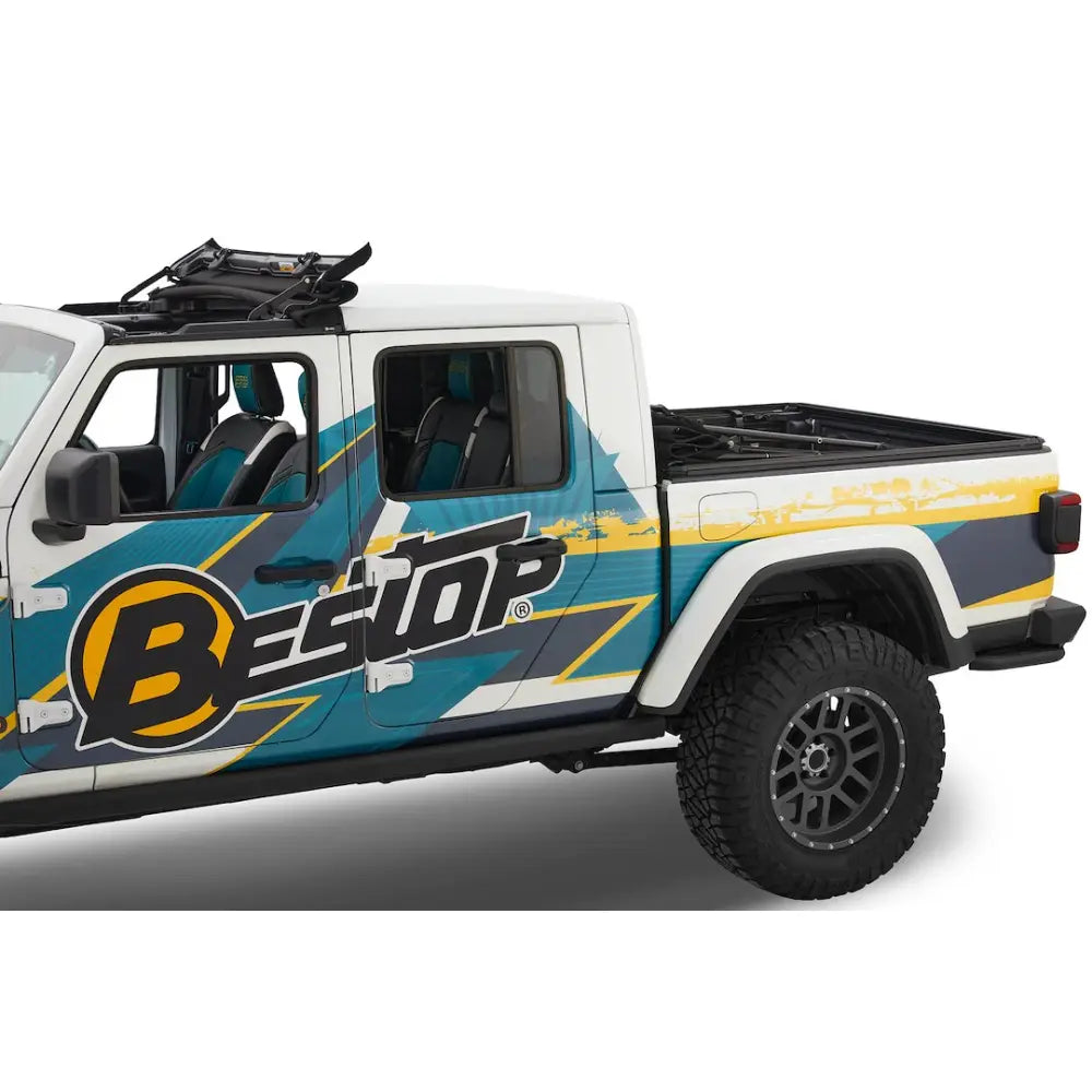 Bestop Fully Integrated Bow System Truck Cap 77326-17 - Black Supertop- Bed Top