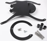 Black metal motorcycle luggage rack with mounting hardware for BF15 Tanklock Mount